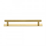 M Marcus Heritage Brass Knurled Design Cabinet Pull with Plate 160mm Centre to Centre